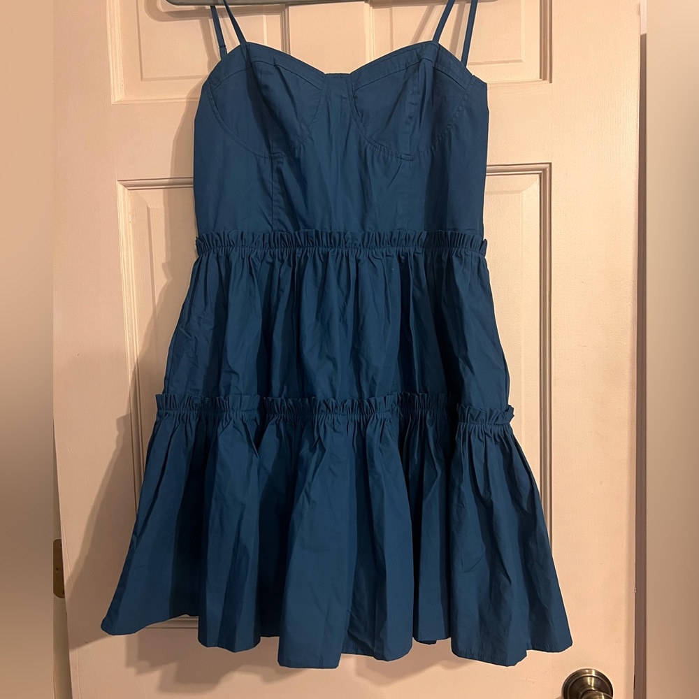 Teal Poplin Sundress